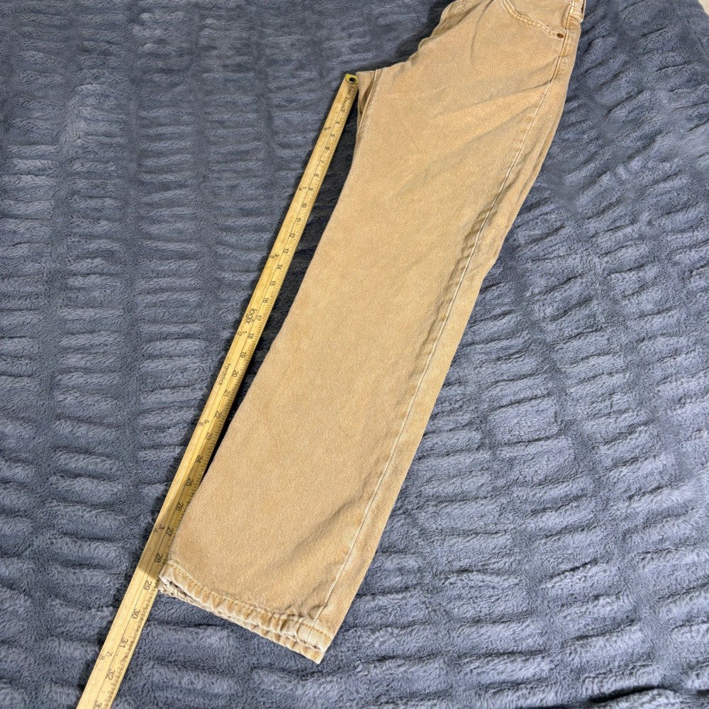 Levis 501 Original Fit Jeans Tan Khaki Denim Button Fly W25 L30 12501-0405 - Picture 7 of 8